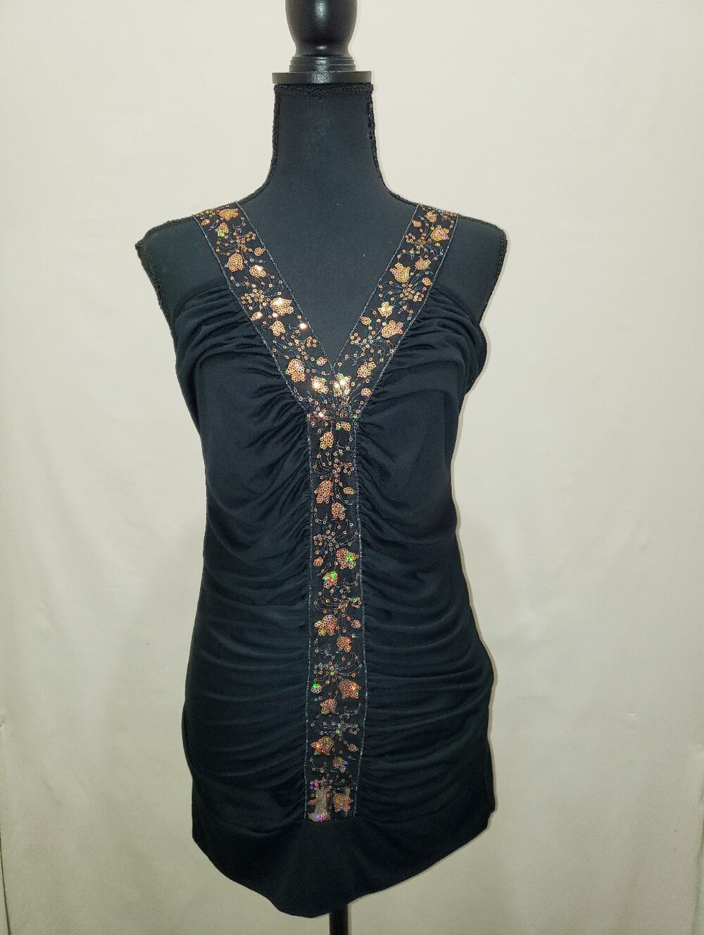 Y2K Topia Black Sequin Top